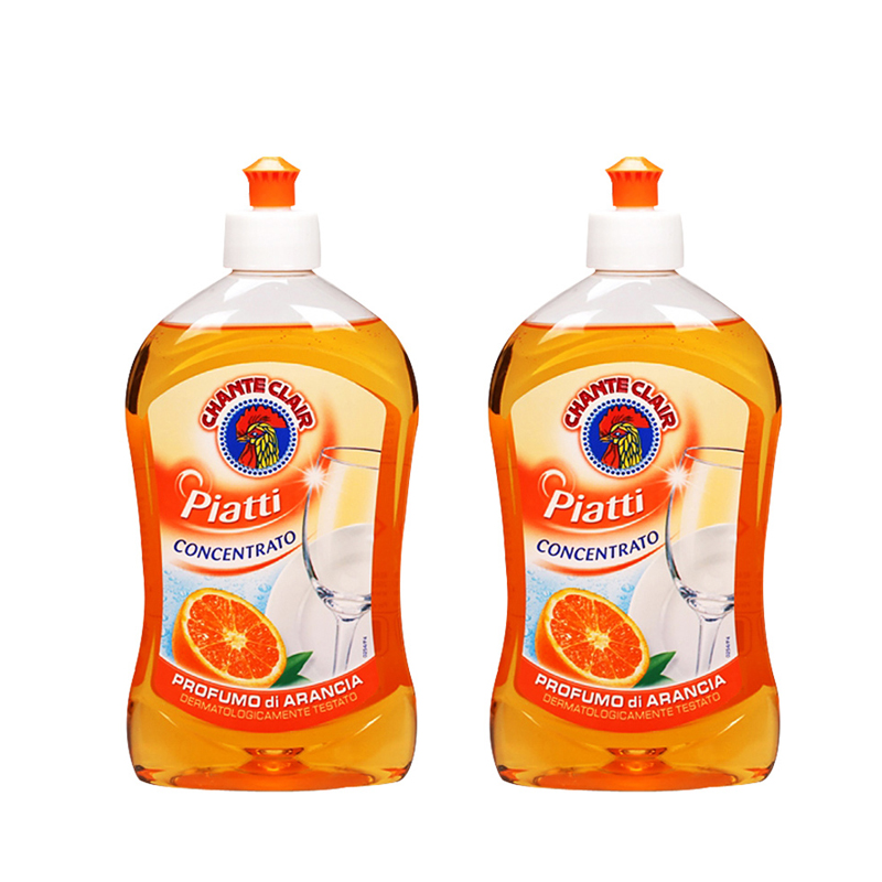 进口大公鸡头香橙浓缩洗洁精500ml*2