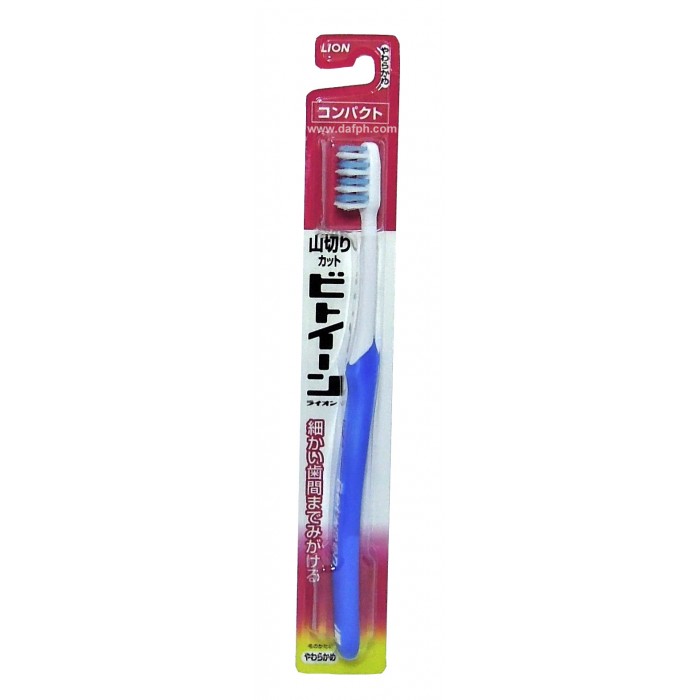 [清仓]LION狮王 山切锯齿形牙刷单支装 中头软毛1支 颜色随机发货