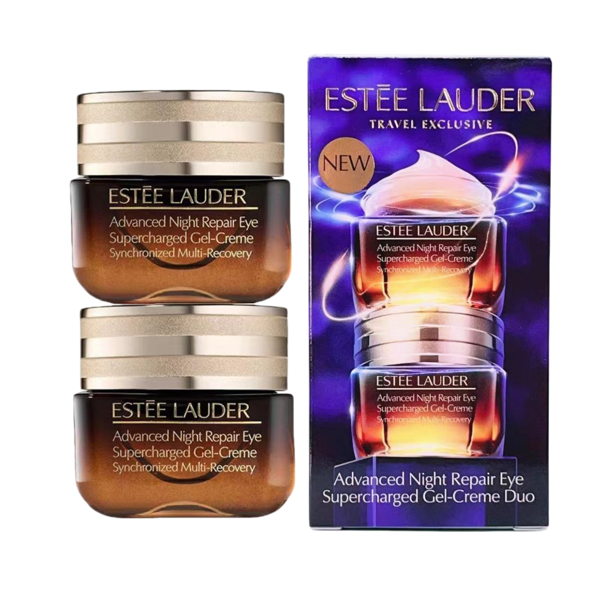 雅诗兰黛小棕瓶特润修护肌活精华眼霜双支装 15ml*2效期至28年3月