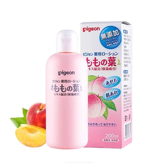 贝亲桃叶精华液体爽身粉痱子水 200ml